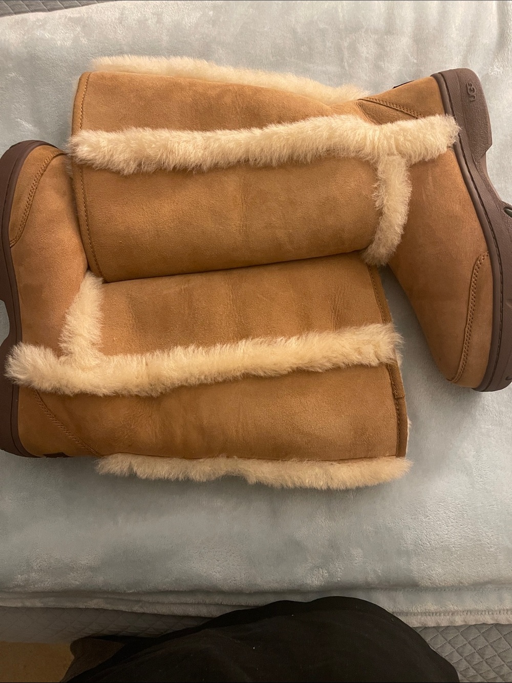 UGG Classic Chestnut Shearling-Lined Boots - Chestnut - **Never worn **